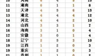 全运会河南奖牌榜排名